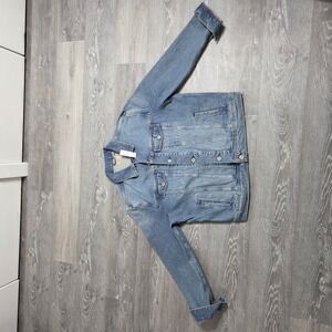 J.Crew NWT Men's Denim Trucker Jacket Light Wash XL